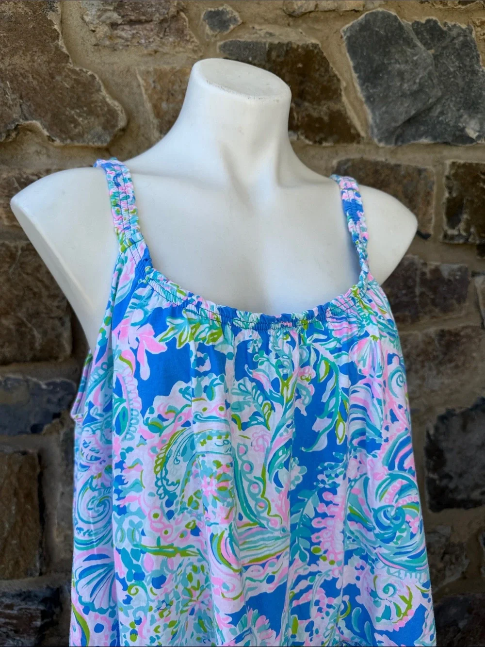Lilly Pulitzer Tiered 'Loro Swing Dress' in Multi Dream Team Print Size XXL - Picture 6 of 10